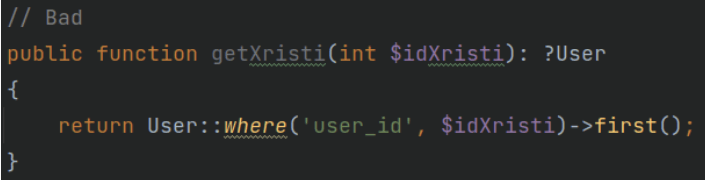 Clean code example